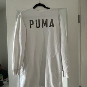 PUMA White Long Sleeve Dress